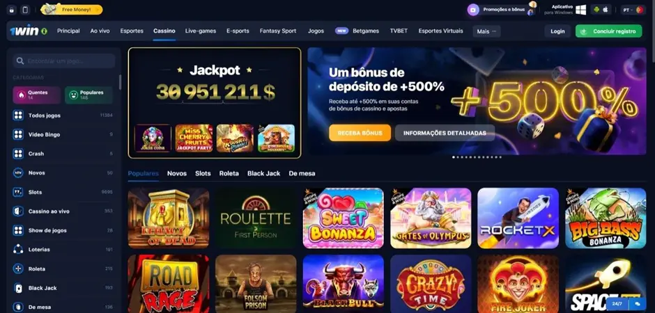 1win jogos de casino